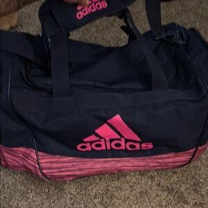 Adidas Pink and Black Travel Bag
